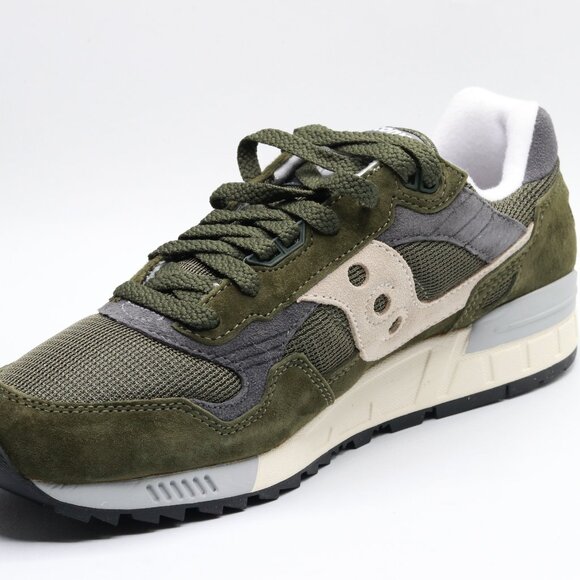 Saucony Shadow 5000 Mens Grey/Silver Trainers, 22 green gray,9 US - Picture 2 of 4